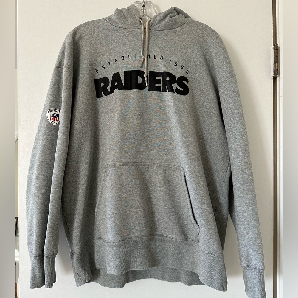 Authentic Raiders Team Gear Nike Grey Sweatshirt XL